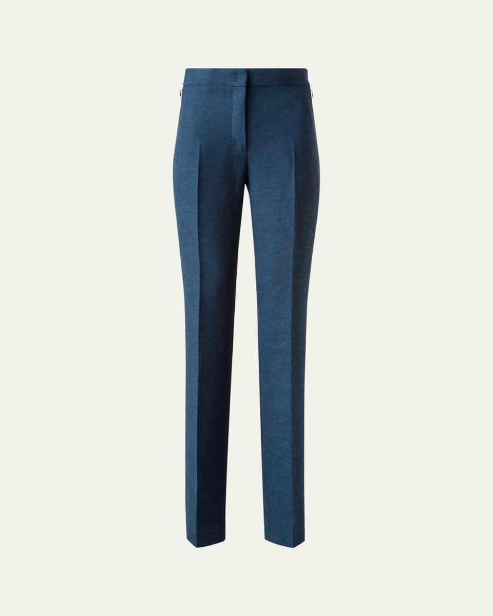Carl Structured Double-Face Cotton Silk Pants